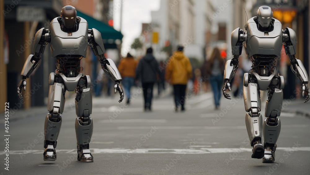 Nanorobots with artificial intelligence have become an integral part of city life, thanks to their ability to walk the streets and interact with the environment Nanorobots with artificial intelligence have become an integral part of city life, thanks to their ability to walk the streets and interact with the environment