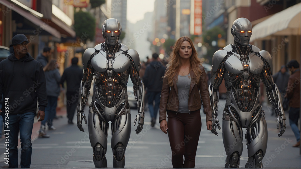 Robots created using nanotechnology today walk among people on city streets, having an appearance similar to a person. The future of the world is determined by nanotechnology Robots created using nanotechnology today walk among people on city streets, having an appearance similar to a person. The future of the world is determined by nanotechnology
