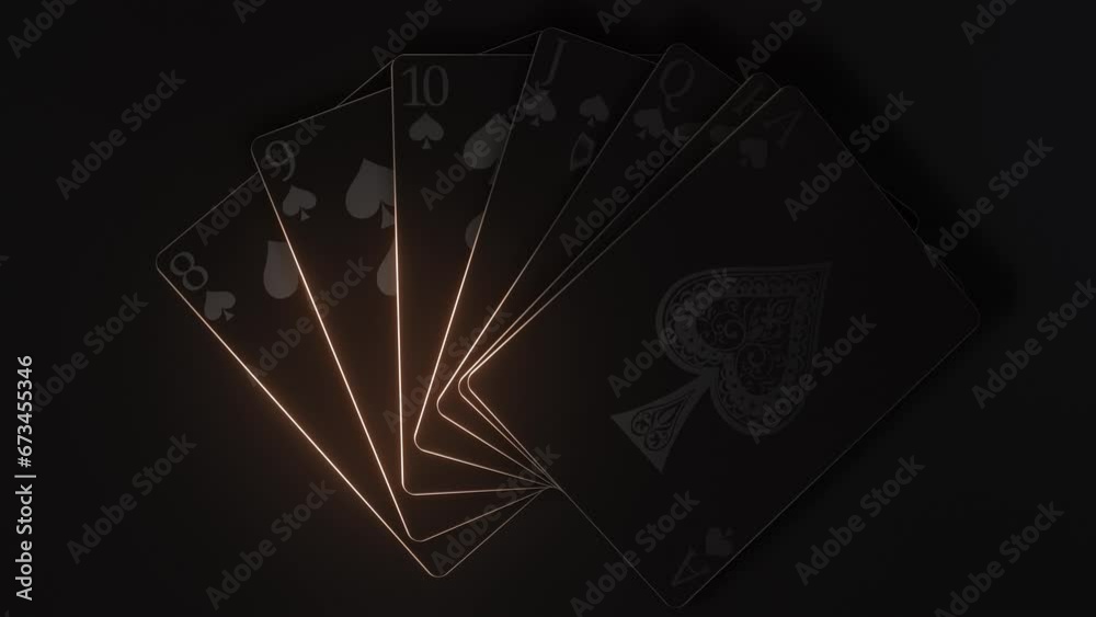 Card Loop. Image This stock motion graphic video of Dark Game Cards Background with ...