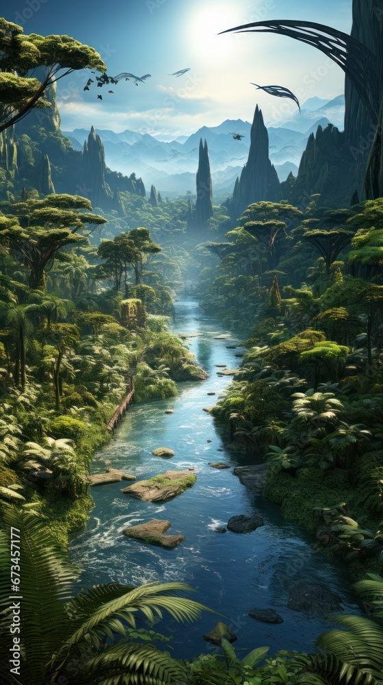 Fototapeta premium Srawling rainforest UHD wallpaper