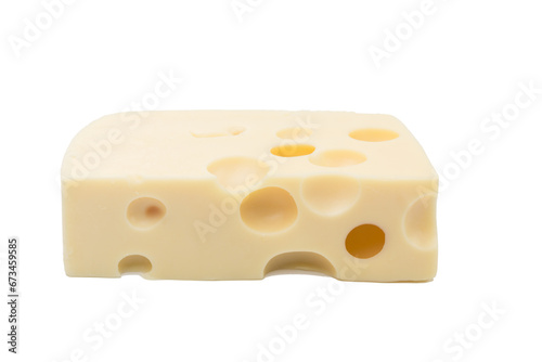 An appetizing piece of cheese.