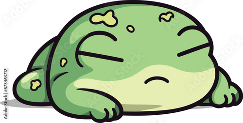 Cute cartoon frog. Vector illustration of a cute cartoon frog.