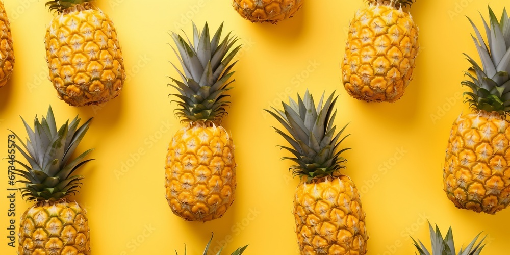 Abstract illustration of juicy pineapples. Abstract illustration of juicy pineapples.