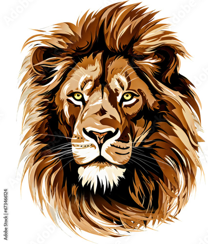 Detailed Brown Lion s Head