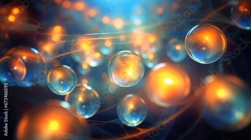 An abstract blend of radiant orbs and delicate wisps, portraying the amalgamation of diverse technologies and their ethereal influence on our world.