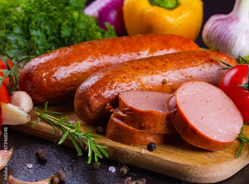Sausages with vegetables