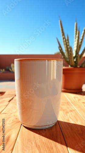 Tall minimal cup in matter bright UHD wallpaper