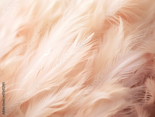 Background with beige feathers
