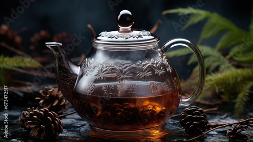 A tea pot with steam UHD wallpaper