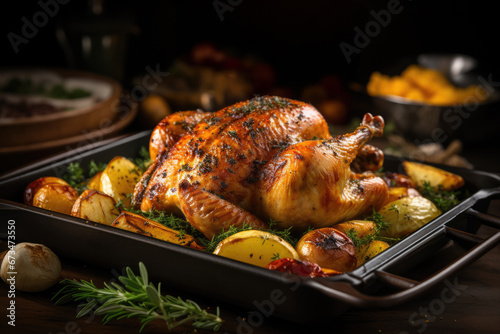Golden Brown and Delicious Roasted Turkey