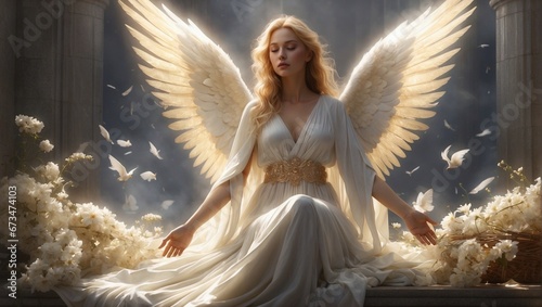 Ethereal Angel: A Vision of Divine Beauty