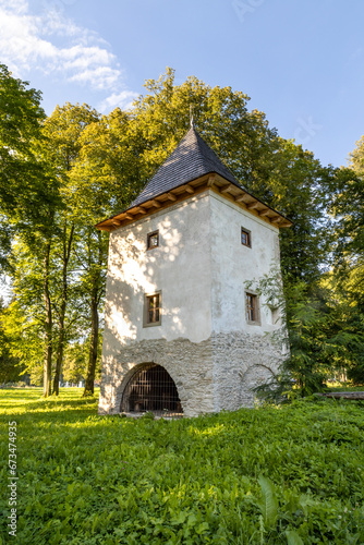 View of Bajciova tower in Dolny Kubin town, Slovakia.  photo
