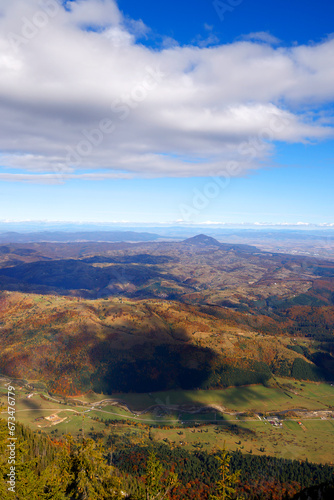 Autumn alpine landscape from Piatra Craiului Mountains, Romania, Europe © Rechitan Sorin