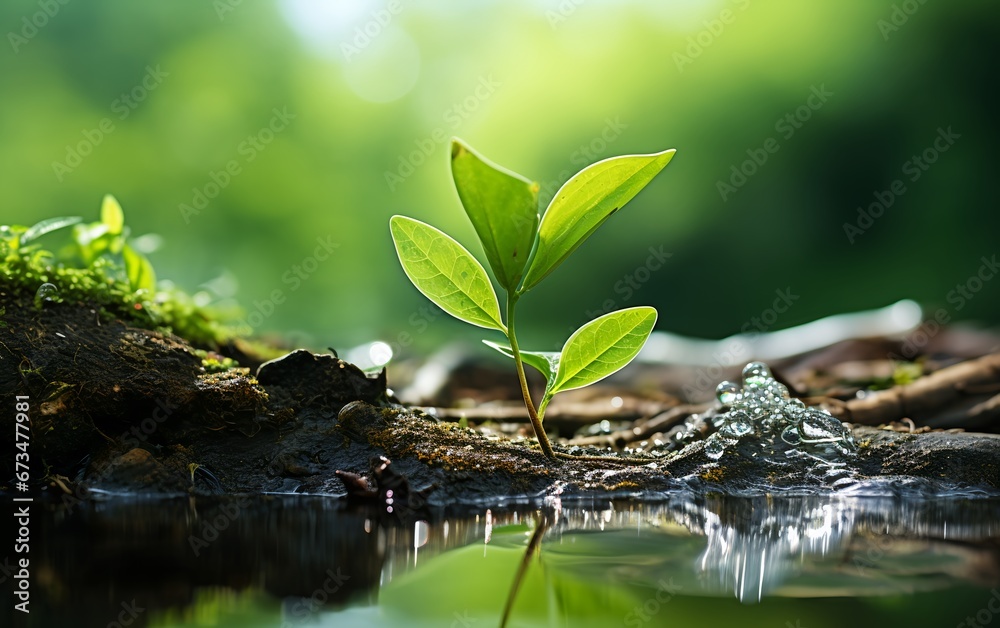 Earth day concept, young plants growing out. Earth day concept, young plants growing out.
