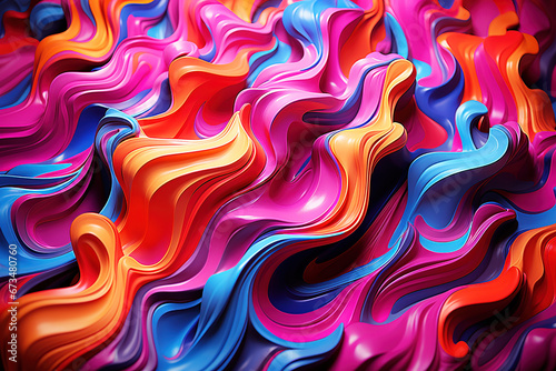 Liquid psychedelic fractal patterns in bright colors