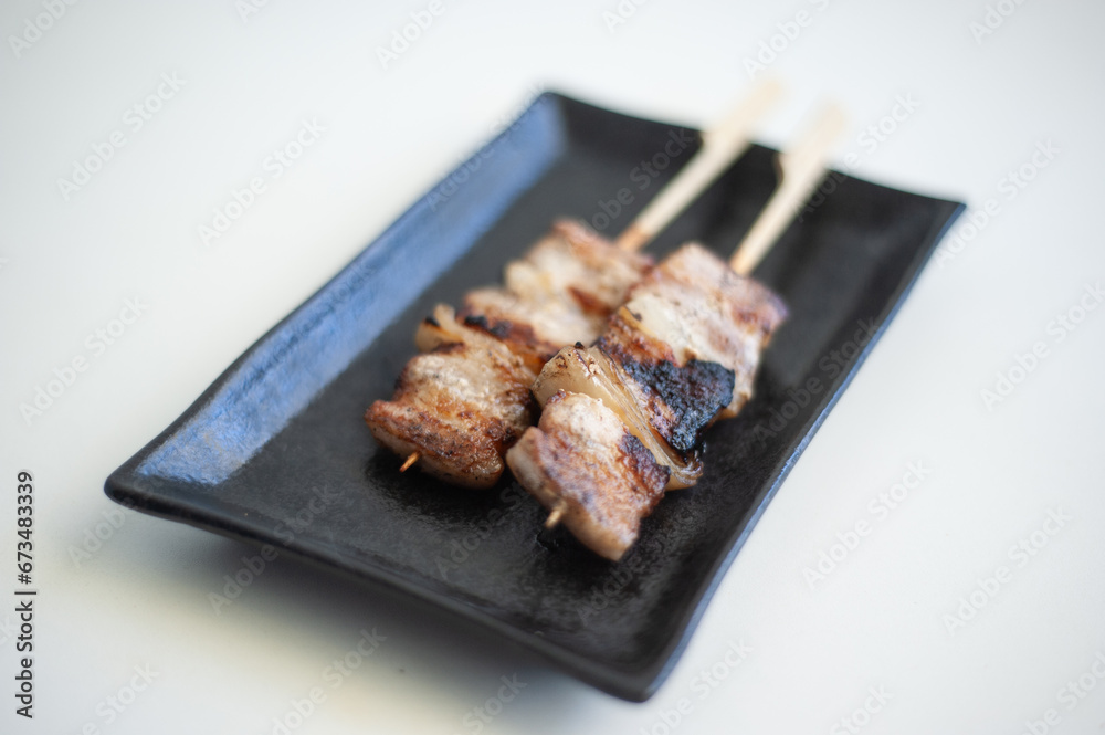 Japanese pork belly skewers
