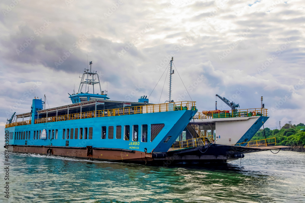 big kenyan ferry between mombasa and diani island