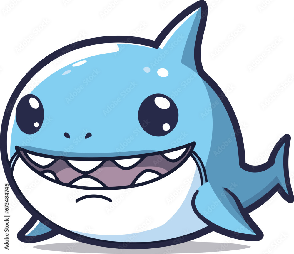 Cute shark character cartoon vector illustration. Cute cartoon shark. Cute shark character cartoon vector illustration. Cute cartoon shark.
