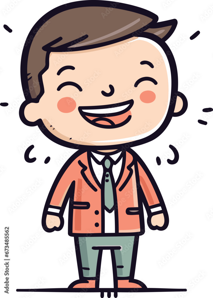 Businessman Smiling Cartoon Vector Illustration Businessman Smiling Cartoon Vector Illustration
