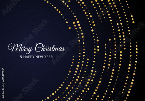 Merry Christmas of gold glitter pattern photo