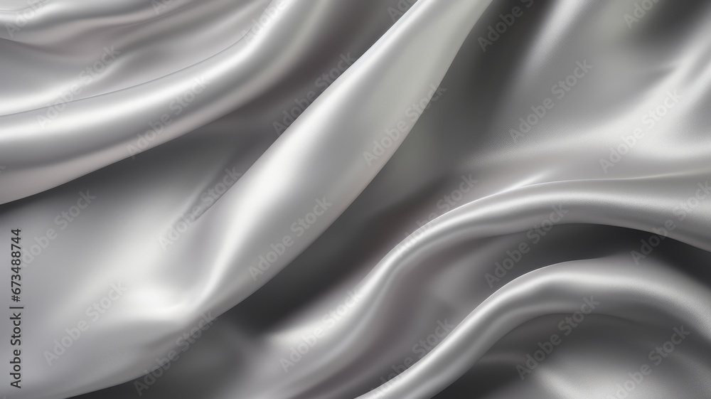 silk fabric metallic silver color