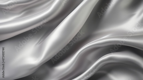 silk fabric metallic silver color