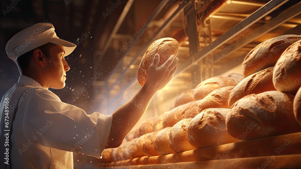 a worker's hands expertly holding grains destined for the production of ...