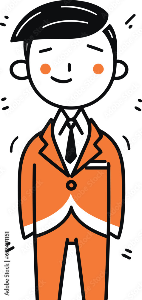 Cartoon businessman in suit. Vector illustration of a man in suit. Cartoon businessman in suit. Vector illustration of a man in suit.