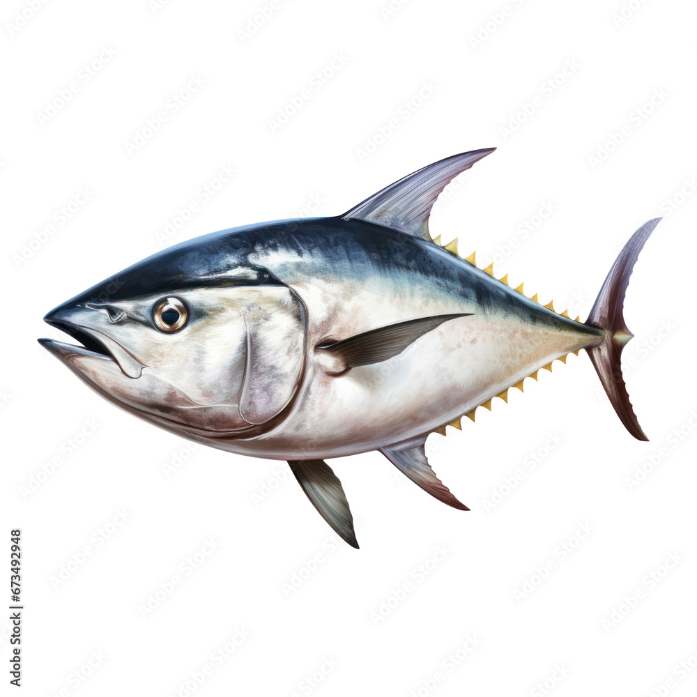 Fototapeta premium Fish tuna isolated on white background