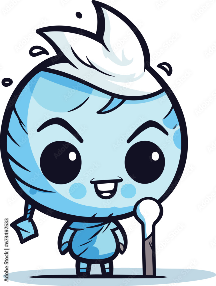 Funny ice ball character vector illustration. Ice ball mascot design. Funny ice ball character vector illustration. Ice ball mascot design.