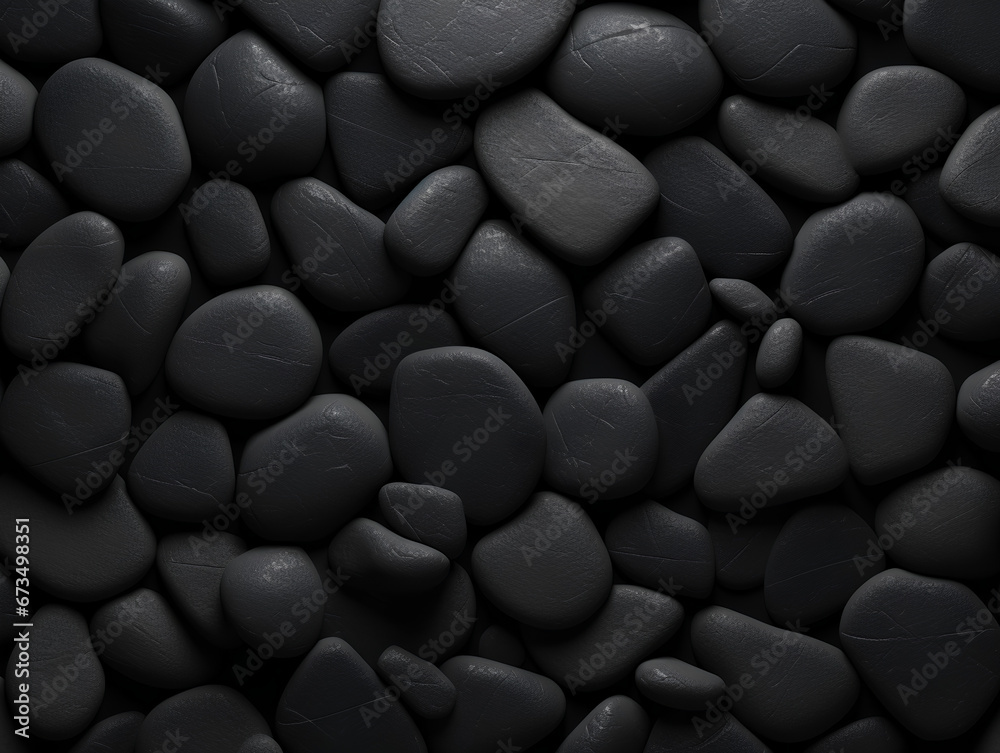 Black round charcoal stone background Black round charcoal stone background