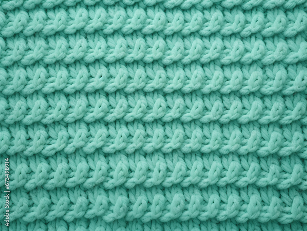 Texture of warm mint knitted winter clothes Texture of warm mint knitted winter clothes
