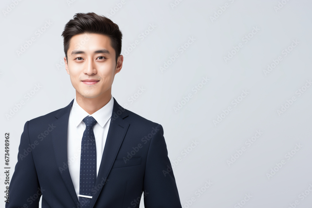 office professional suit, white background, half-length photo, confident smile, Chinese professional man, executive office professional suit, white background, half-length photo, confident smile, Chinese professional man, executive