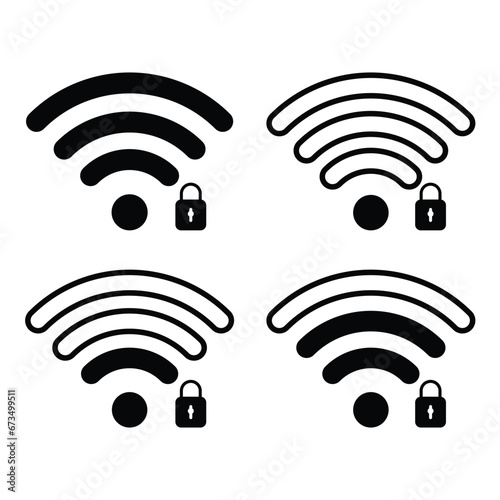 wifi connection Internet set icon logo design vector template illustration. EPS 10