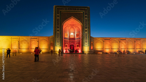 blue hour mosque in Bukhara, Uzbekistan