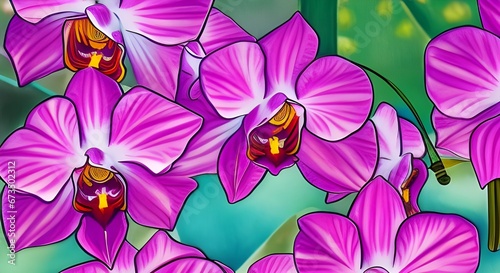 AI generated illustration of orchids