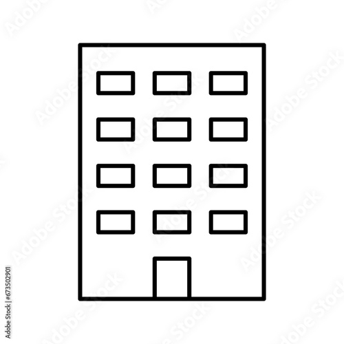 Apartment or Hospital or Bank or Office or mall or school or real estate building sign icon in flat style. Apartment vector illustration on white isolated background. Architecture business concept.