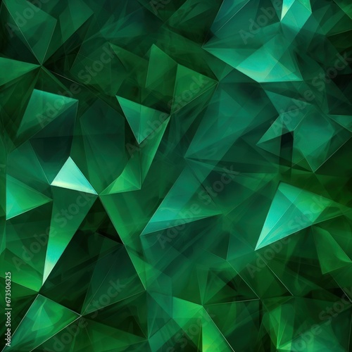 green triangles with black background abstract