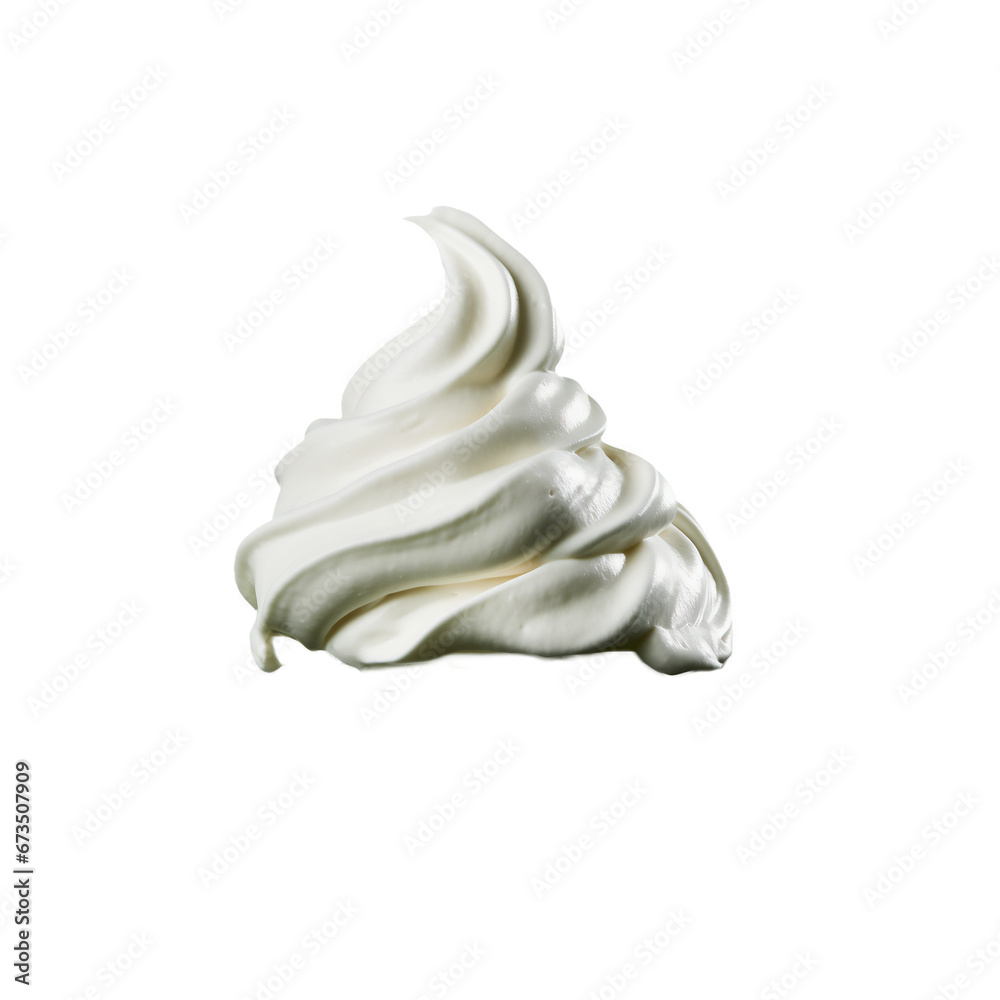Whipped Cream on transparent png. Ai generative. Whipped Cream on transparent png. Ai generative.