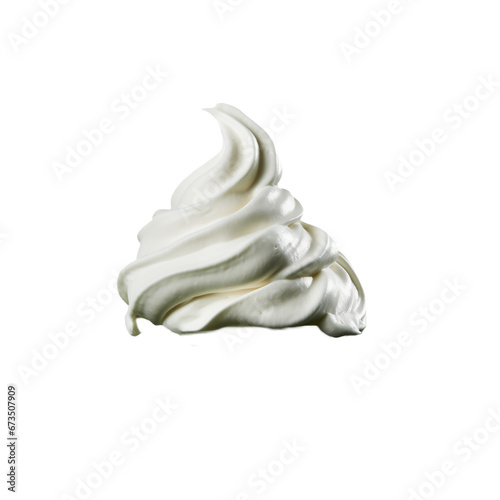 Whipped Cream on transparent png. Ai generative.
