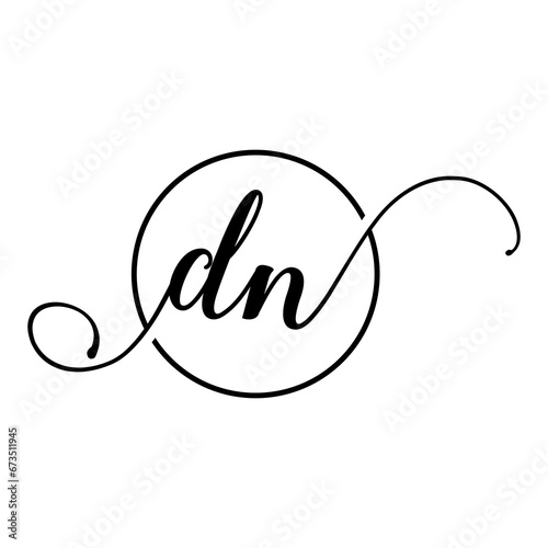DN logo letter design on luxury background. ND logo monogram initials letter concept. DN icon logo design.