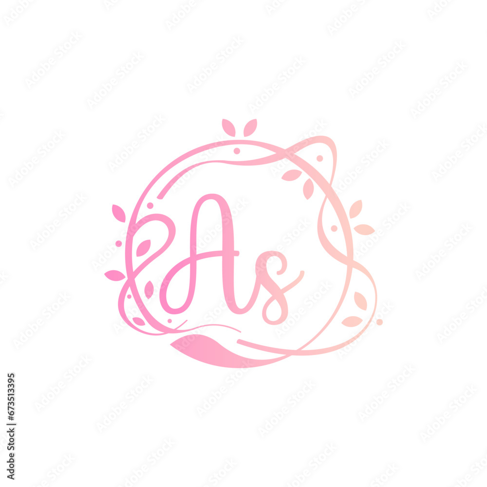 A S AS Beauty vector initial logo, handwriting logo of initial signature, wedding, fashion, jewerly, boutique, floral and botanical with creative template A S AS Beauty vector initial logo, handwriting logo of initial signature, wedding, fashion, jewerly, boutique, floral and botanical with creative template