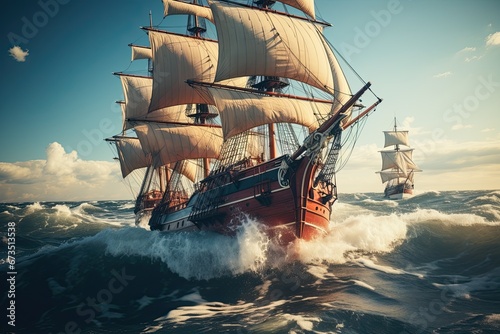 Fototapete sailing ship