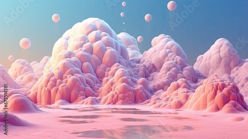 pink clouds background © neirfy