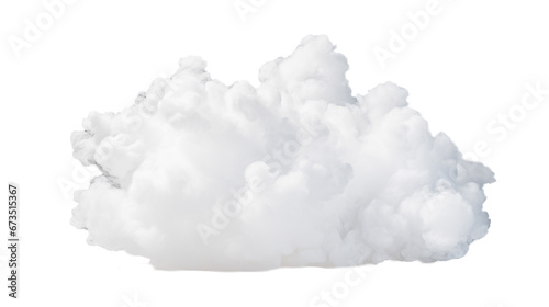 Fluffy Cloud on transparent background. Ai generative.
