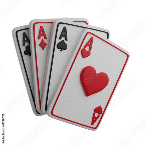 Poker Ace Cards 3D render icon