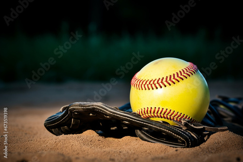 Softball Baseball. team sport with a ball, Fast pitch, Slow pitch, An energetic game of bat and ball, glove. Teamwork, sportsmanship, Entertainment on the outside
