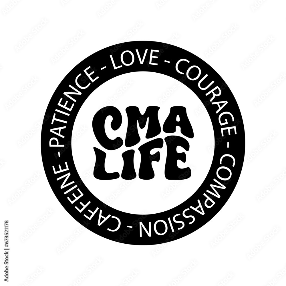 Cma Life Vector Design on White Background