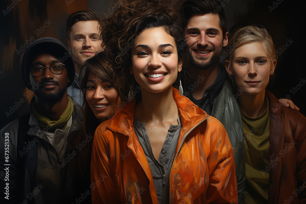 a group of people of different nationalities and smile a group of people of different nationalities and smile