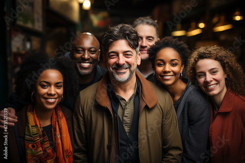 a group of people of different nationalities and smile © River Girl